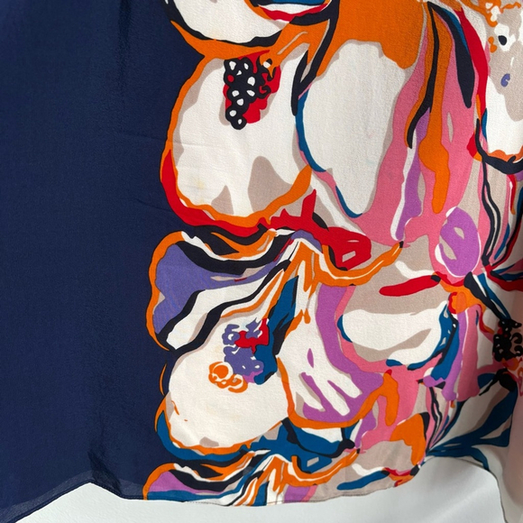 Anthropologie Maeve Floral Vero Flutter Sleeves Silk Shift Dress Sz Small - Picture 7 of 15